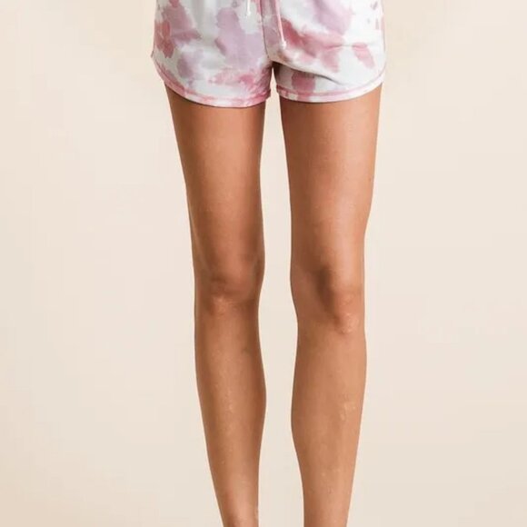 BiBi Tie Dye Print Terry Shorts With Side Pockets - Picture 4 of 16